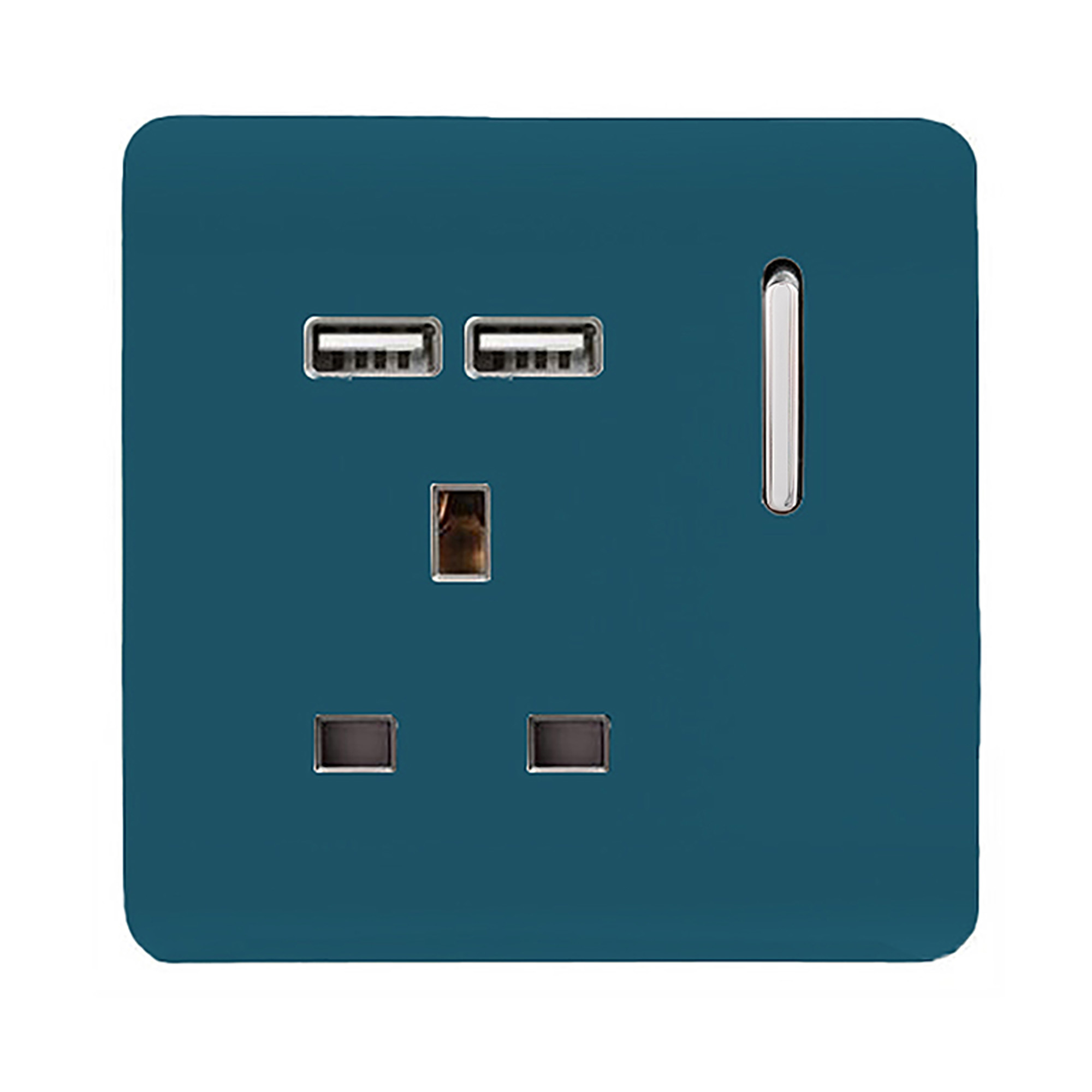 ART-SKT13USBOB Ocean Blue Trendi 1 Gang 13Amp Switched Single Socket